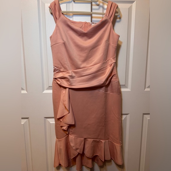NWOT Venus ruffle detail dress in Blush - Picture 3 of 3